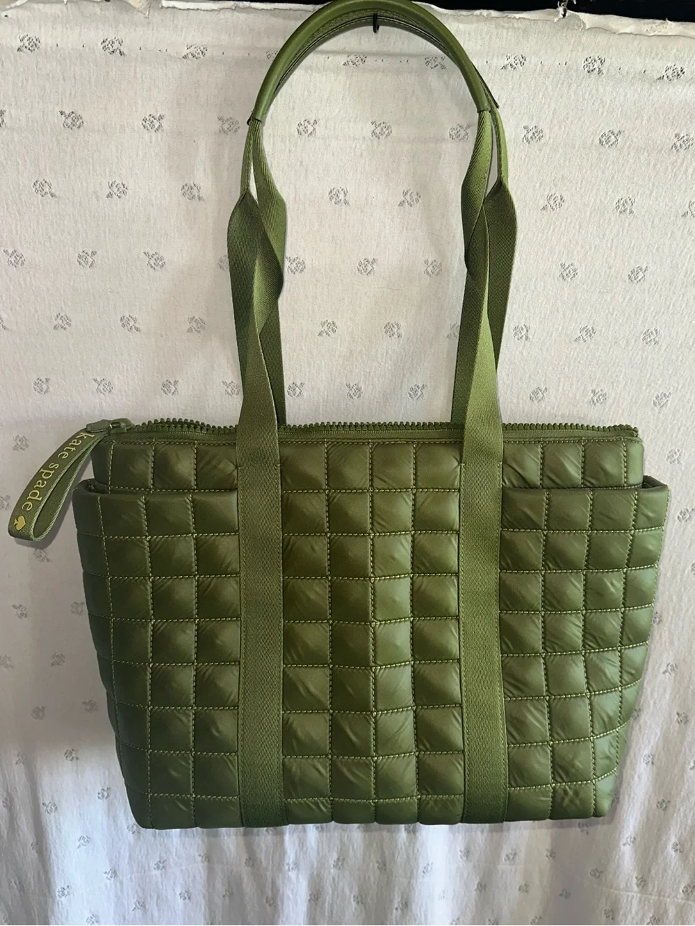 kate spade Quilted Olive Tote in Green